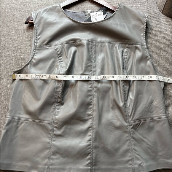 H&M 'Divided' Faux Leather Tank - Size XL - Picture 5 of 8